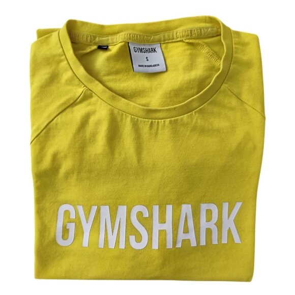 S👕 GYMSHARK Men's Work Yellow T-Shirt Tee - Picture 3 of 8